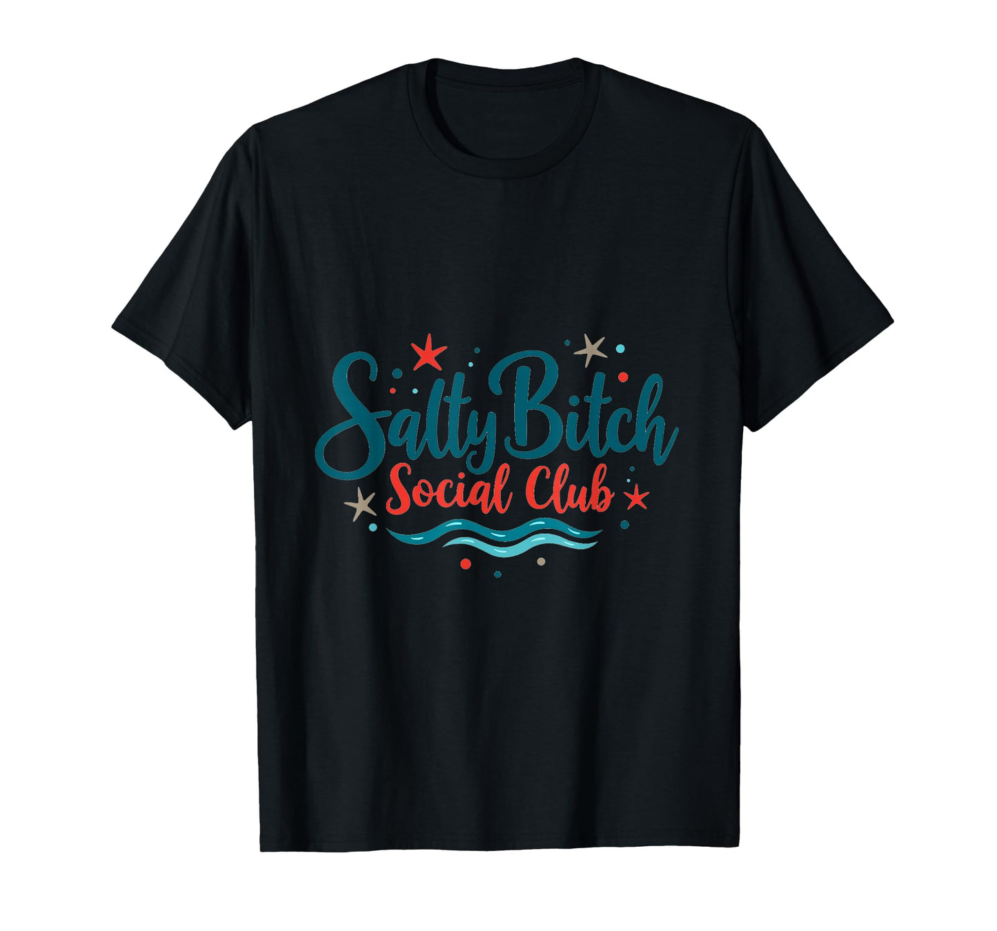 Salty Bitch Social Club Funny Beach Life Girls Trip Design T-Shirt