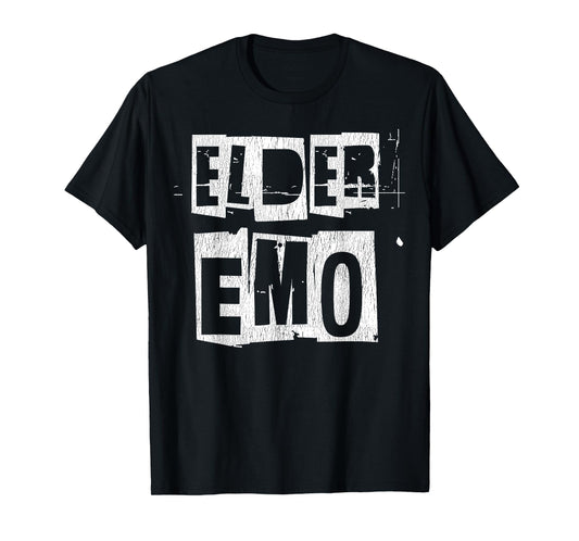 Elder Emo Funny Emo Phase Funny Punk Rocker Aesthetic T-Shirt