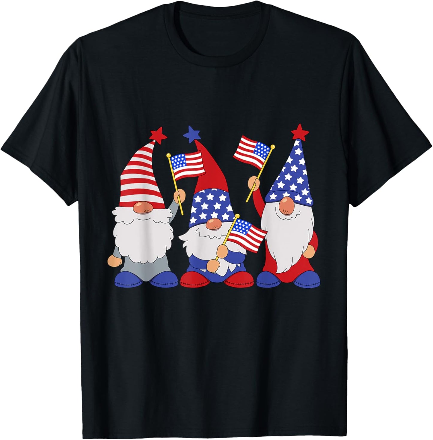 4th Of July 2024 Patriotic Gnomes Funny American USA T-Shirt