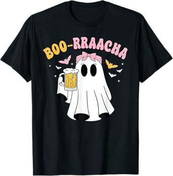 Boo-Rracha Ghost Borracho Beer Mexican Hispanic Halloween T-Shirt