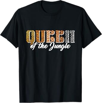 Queen of the Jungle Safari Animal Birthday Matching Women T-Shirt
