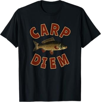 Carp Diem T Shirt Funny Fishing Gift Novelty Fisherman Shirt