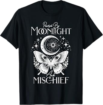 Butterfly Witchcore Powered by Moonlight and Mischief T-Shirt