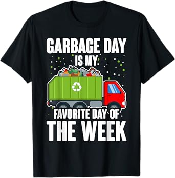 Garbage Uniform Trash Kids Garbage Man Costume Truck T-Shirt