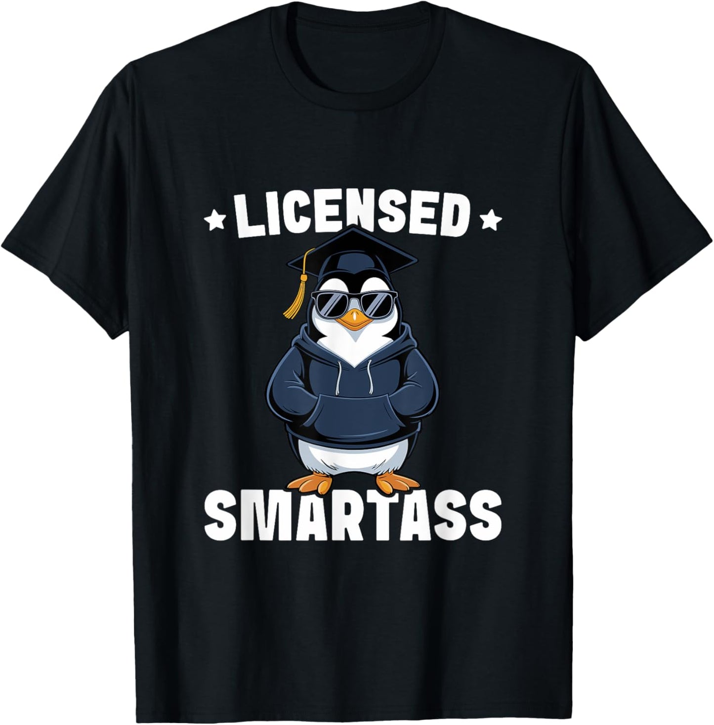 Graduation Penguin Licensed Smartass Graduate T-Shirt