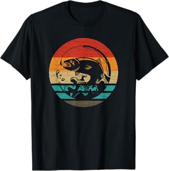 Fishing Retro Style Vintage T-Shirt