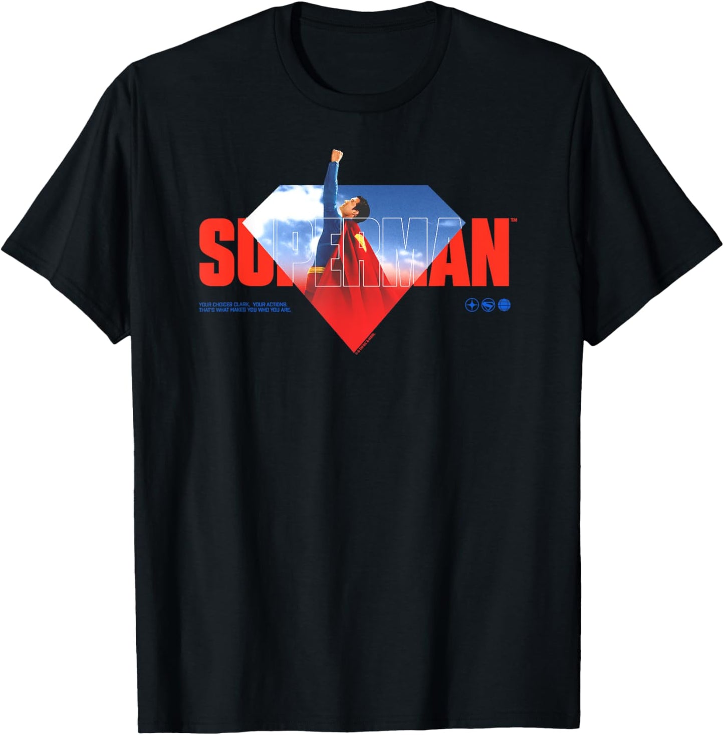 Superman (2025) Your Choices Your Actions Epic Logo T-Shirt