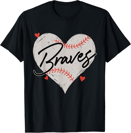Vintage Heart Retro Brave Name Styles For Men Women Kids T-Shirt