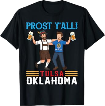 Oklahoma Bavaria Prost Y'all Tulsa Oktoberfest Beer Drinker T-Shirt