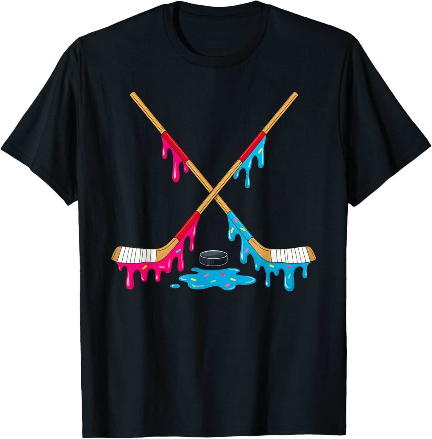 Hockey Ice Cream Drip Boys Ice Hockey Youth Players T-Shirt