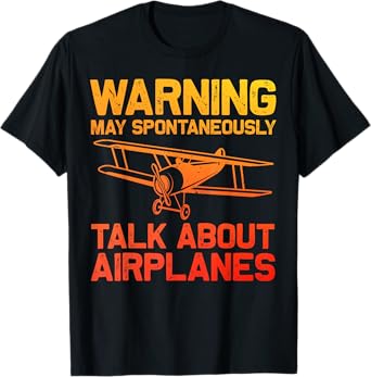 Funny Airplane Novelty For Men Women Plane Aviation Pilot T-Shirt