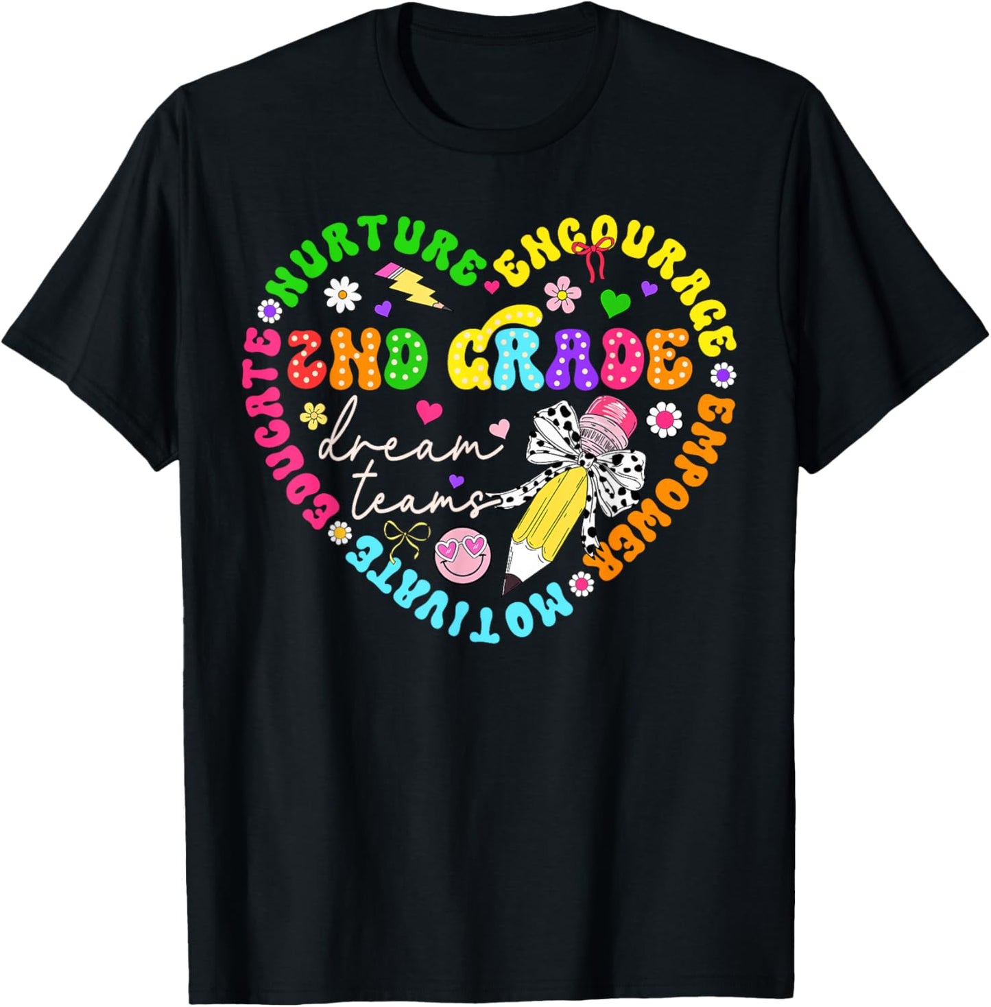 Second Grade Dream Team Teacher Women Girl Back To School T-shirt by TeeBrew