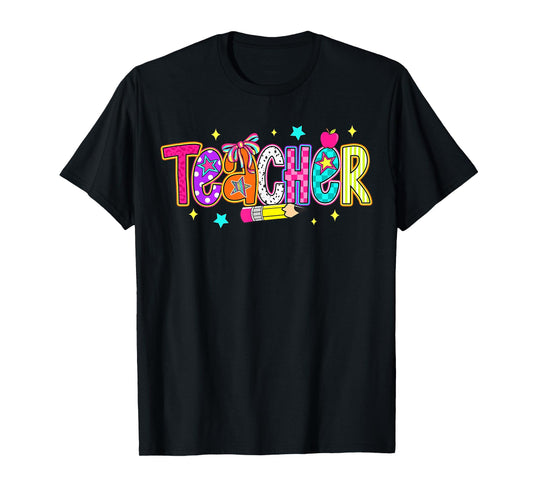 Teach Love Inspire Back To School Teacher Kids Boys Girls T-Shirt