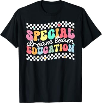 Retro Special Education Squad Groovy Dream Team SPED Teacher T-Shirt