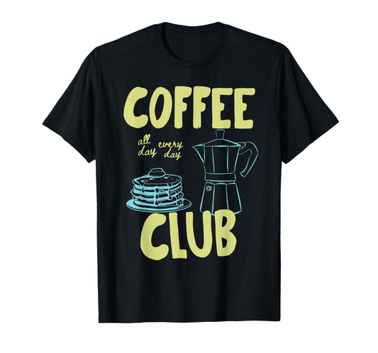 Retro Coffee Club Graphic for Coffee Lovers Men Women T-Shirt