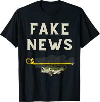 Funny Fake News large mouth bass fishing design T-Shirt