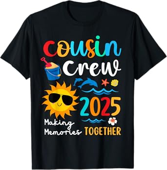 Cousin crew 2025 Summer Vacation Beach Family Trips Matching T-Shirt