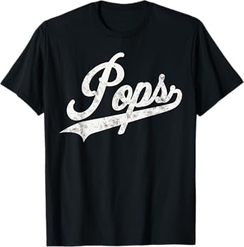 Pops Vintage Retro Style Father’s day gift for Papa Grandpa T-Shirt