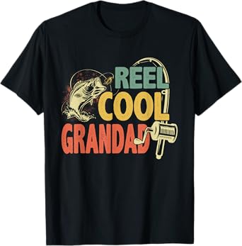 Retro Vintage Reel Cool Grandad Father's Day For Dad Papa T-Shirt