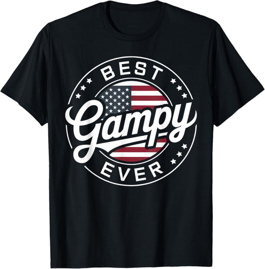 Gampy American Flag Best Gampy Ever Gift 4th Of July T-Shirt