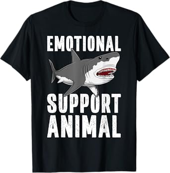 Emotional Support Animal Funny Shark Big Ocean Animal T-Shirt