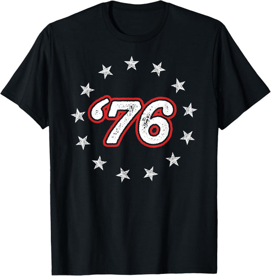 Vintage 1776 - Patriotic 4th of July '76 - Colonial Flag T-Shirt
