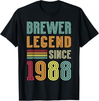 Brewing Legend 1988 Brewery Brewmaster 37 Years Brewer T-Shirt