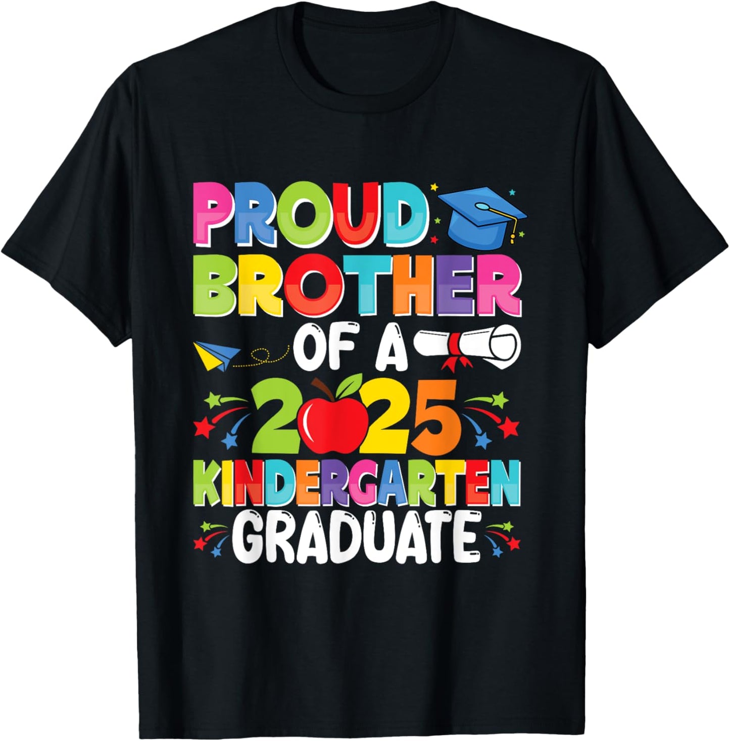 Proud Brother Class of 2025 Kindergarten Graduate Graduation T-Shirt