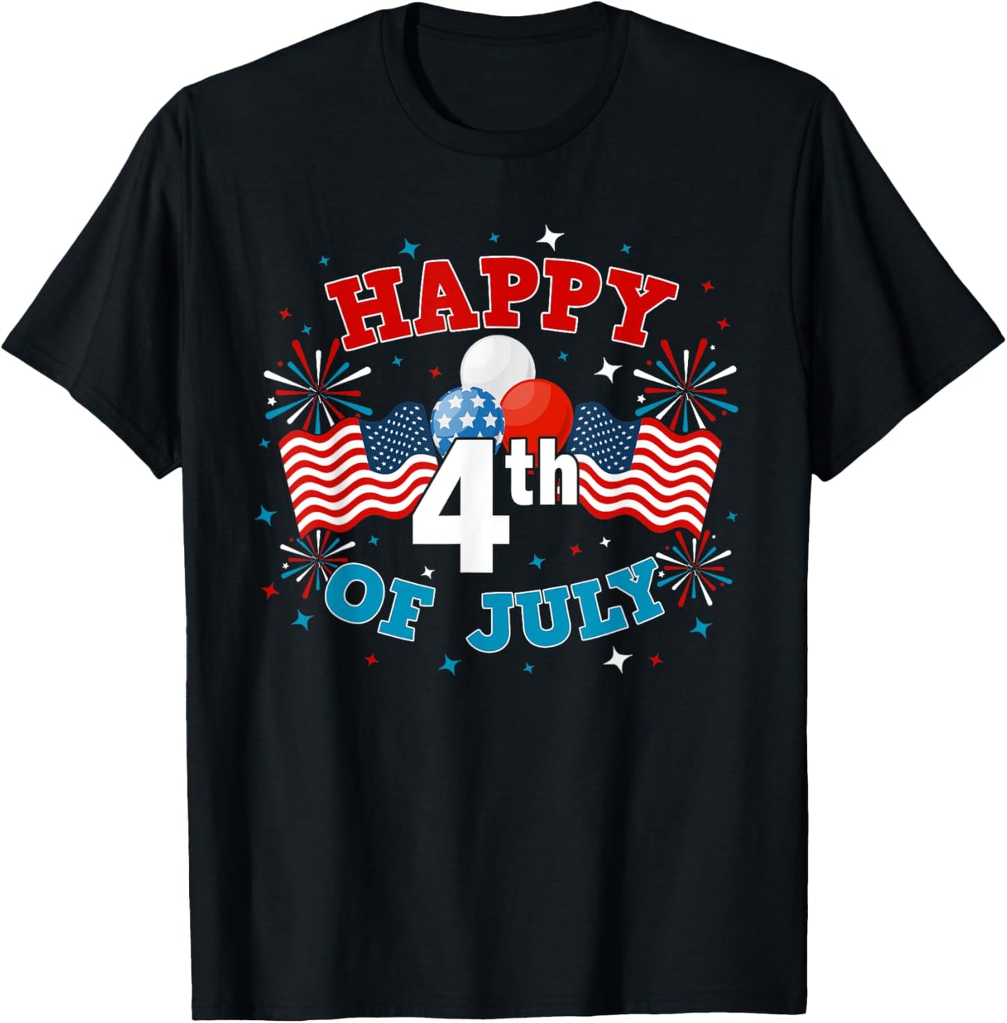 Happy 4th Of July Patriotic American Us Flag 4th Of July T-shirt