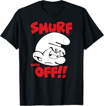 The Smurfs Smurf Off! Grouchy Smurf Retro Cartoon T-Shirt