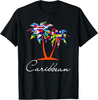 Caribbean Islands Flags, Caribbean Sea Tour T-Shirt