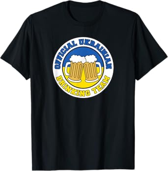 Official Ukrainian Drinking Team Flag of Ukraine Beer Funny T-Shirt