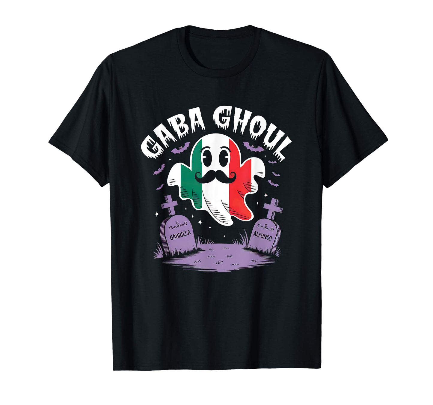 Halloween Graveyard Gaba Ghoul Ghost Funny Italian Gabagool T-Shirt