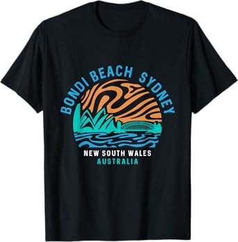 Vintage Retro Bondi Beach Sydney Australia Surfer Beach T-Shirt