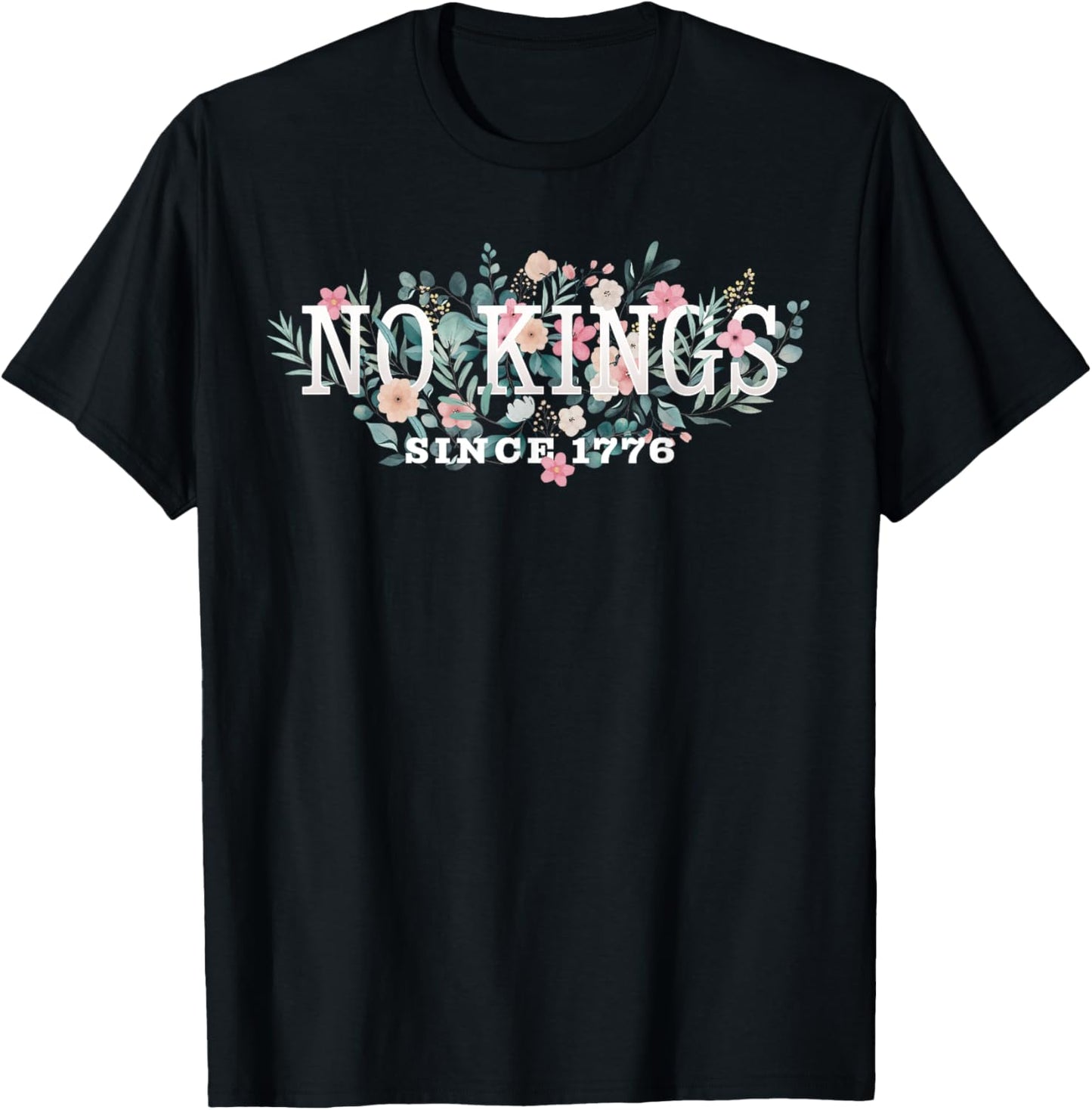 No Kings Floral Boho T-Shirt