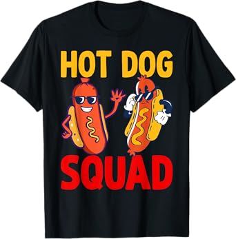 Funny Hot Dog Squad Hot Dog T-Shirt