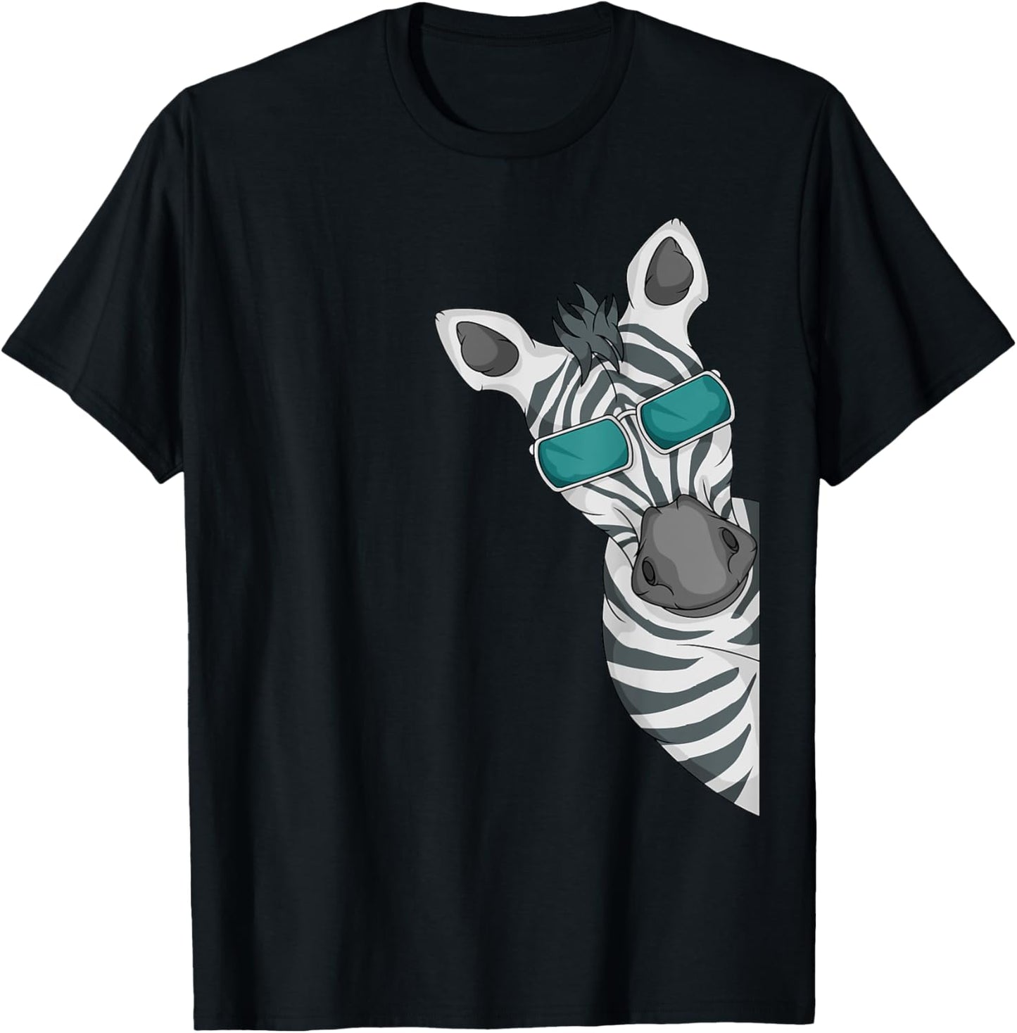 Cool Zebra With Sunglasses Africa Safari Kids Zebra T-Shirt