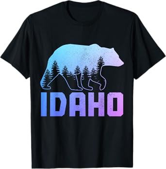 Idaho Bear Grizzly Pride Outdoor Hiking Nature Vintage T-Shirt