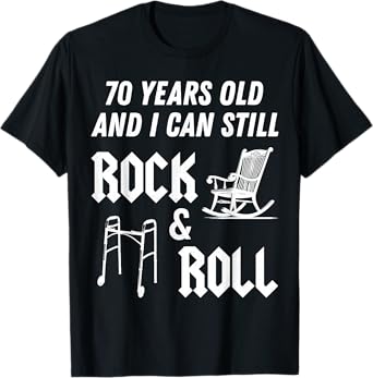Vintage 70th Birthday Decorations Men Gag Funny 70 Birthday T-Shirt