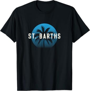 St. Barths Vintage Palm Tree Beach Design T-Shirt for Men Women Kids
