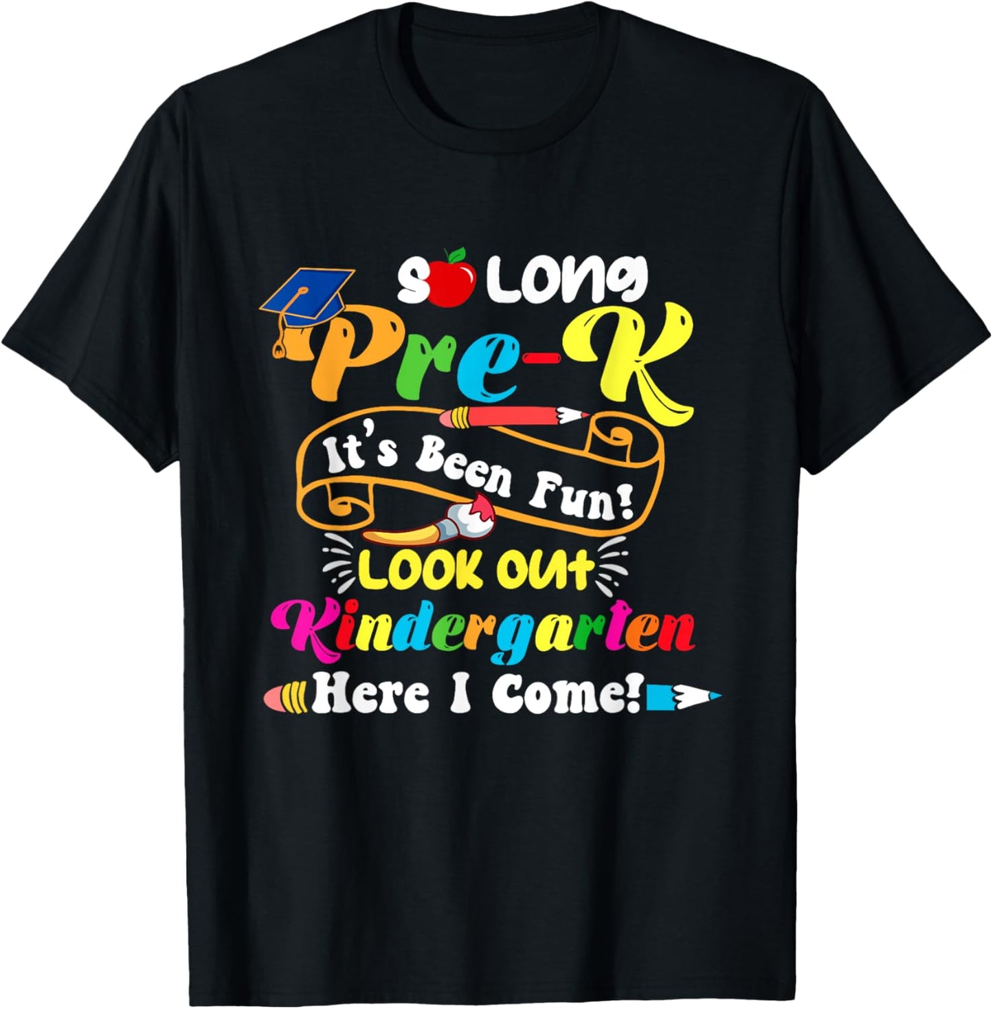 So Long Preschool Pre-K Graduation Hello Kindergarten Tee by TeeBrew