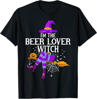 Matching Family Costume I'm The Beer Lover Witch Halloween T-Shirt