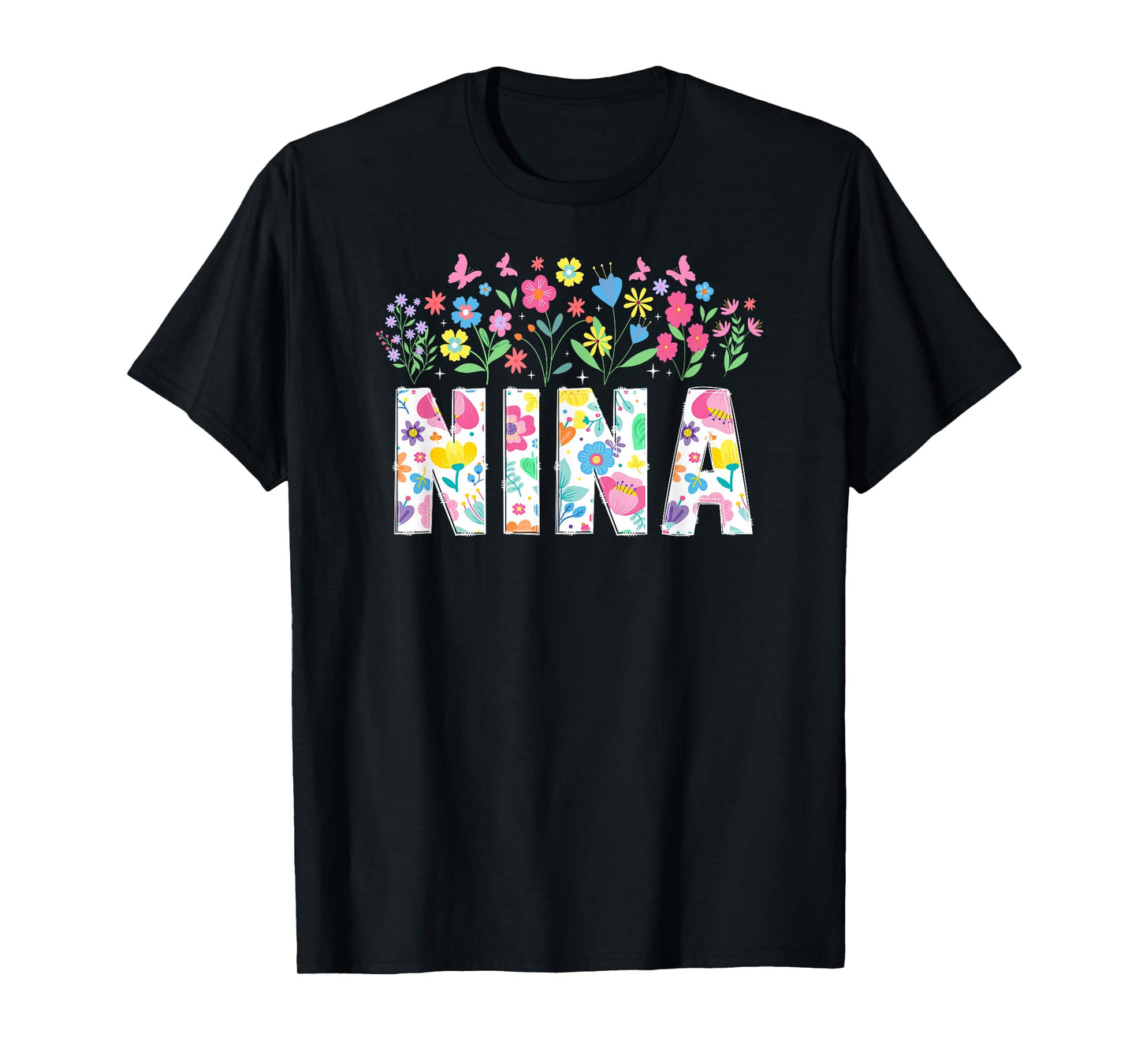 Nina Flowers Nina Grandmother Nina Grandma T-Shirt