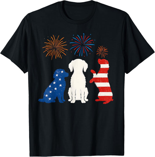 Patriotic American Flag Men Women Dachshund 4th Of July T-shirt