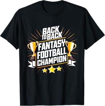 Back to Back Champion Fantasy Football Draft Party Kit T-Shirt