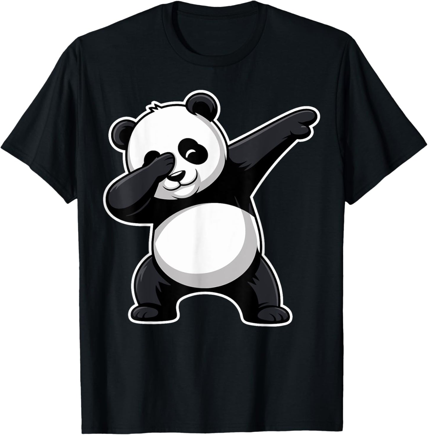 Dabbing Panda Funny Dab Dance Cute Panda Bear T-shirt by TeeBrew