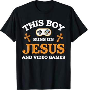 Video Games Gamer Gaming Jesus Religion T-Shirt