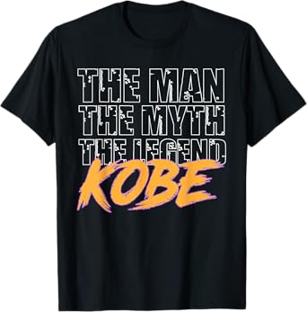 He Best Outfits & Accessories for Kobe - Unisex-Adults Classic Fit T-Shirt - Black - Small - Short Sleeve - Modern - Round Collar - Letter Print - All Seasons