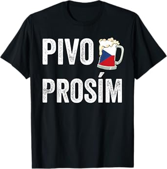 Beer Please In Czech Funny Czech Republic Vacation Drinking T-Shirt