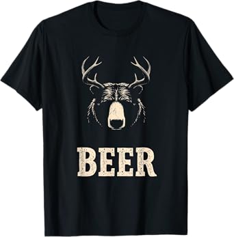 Vintage Bear With Antlers T-Shirt